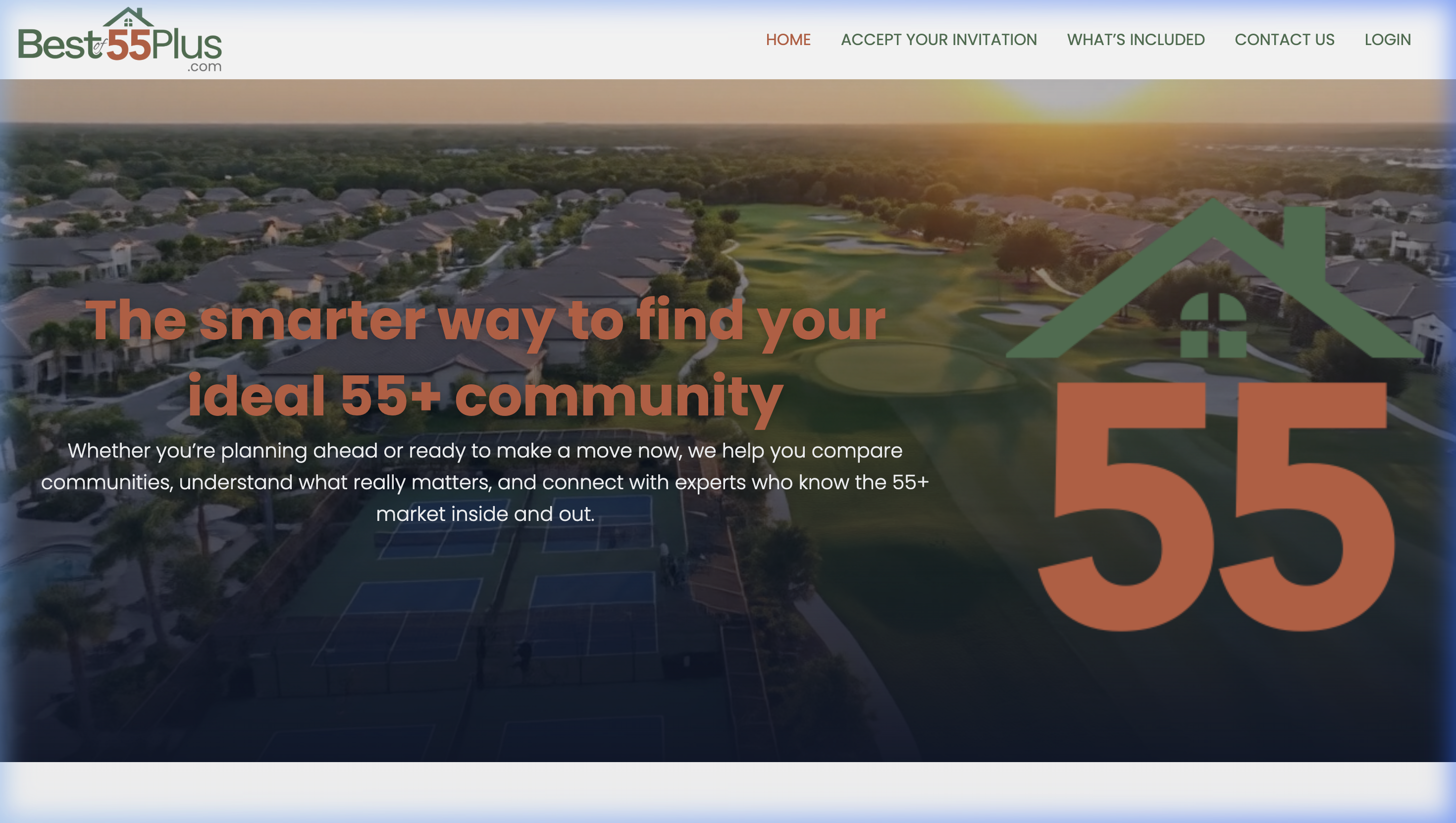 Best of 55+ Homepage Screenshot