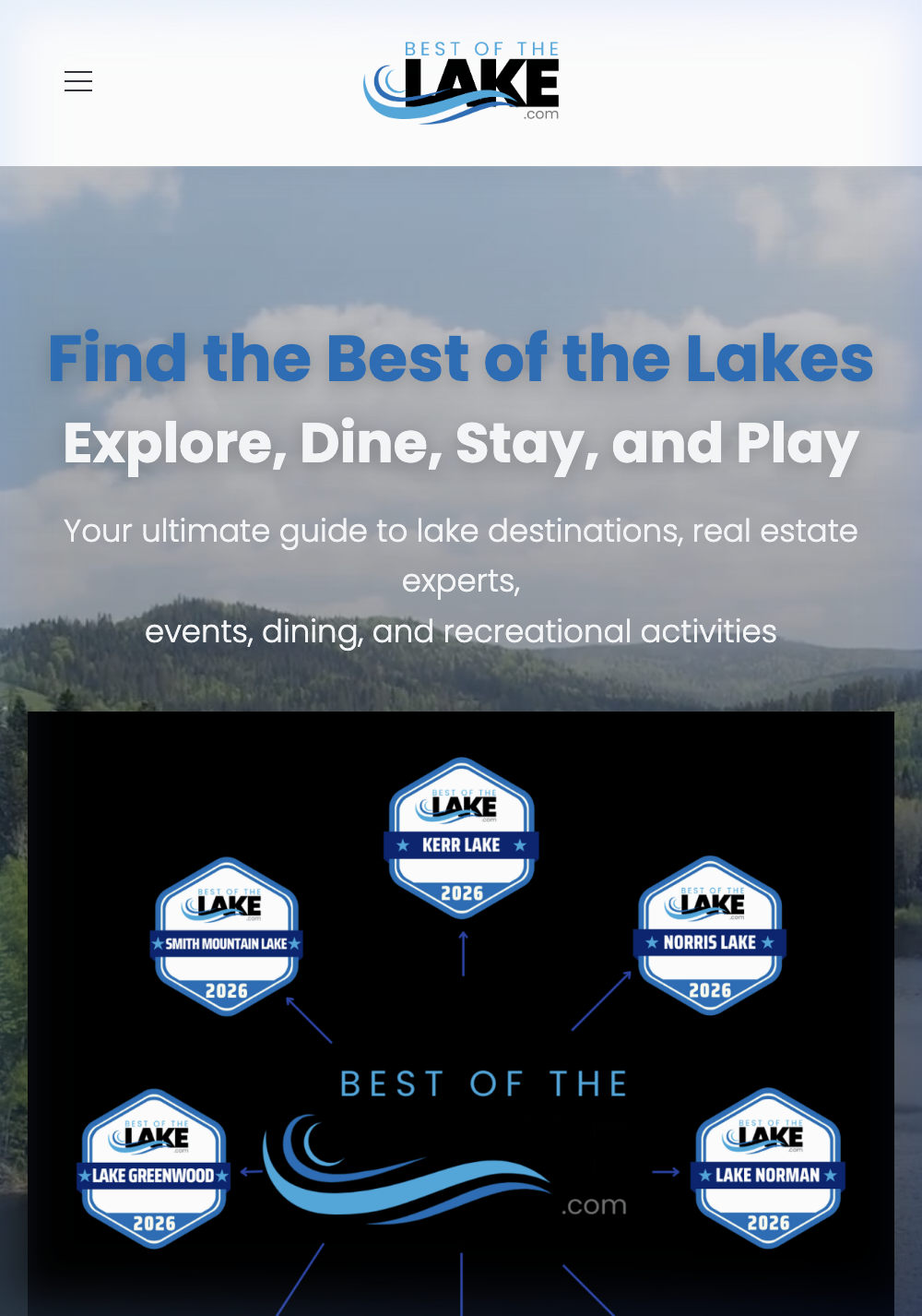 Best of the Lake Homepage Screenshot